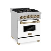 ZLINE - 24" 2.8 cu. ft. Range with Gas Stove and Gas Oven in Fingerprint Resistant Stainless Steel - Front_Zoom