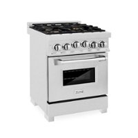 ZLINE - 2.8 cu. ft. Range with Gas Stove and Gas Oven in Fingerprint Resistant Stainless Steel with Brass Burners - Front_Zoom