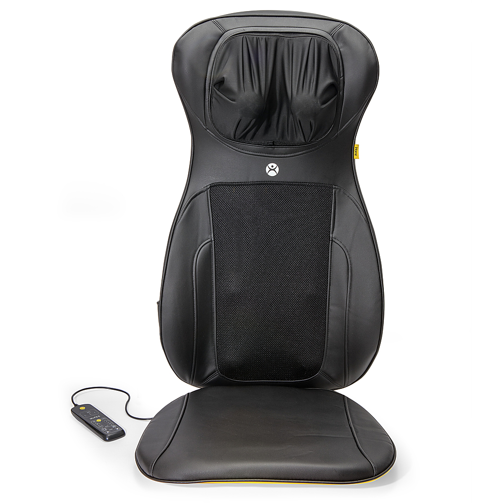 Angle View: iHome - SHIATSUMASSAGE LOUNGER Deep Tissue Back Massager with Heat - Black/Yellow