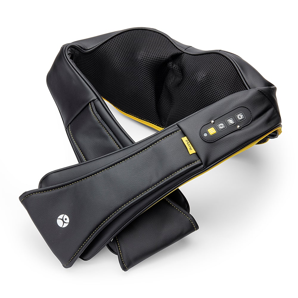 Angle. iHome - SHIATSUMASSAGE Cordless Neck & Shoulder Massager with Heat - Black/Yellow.
