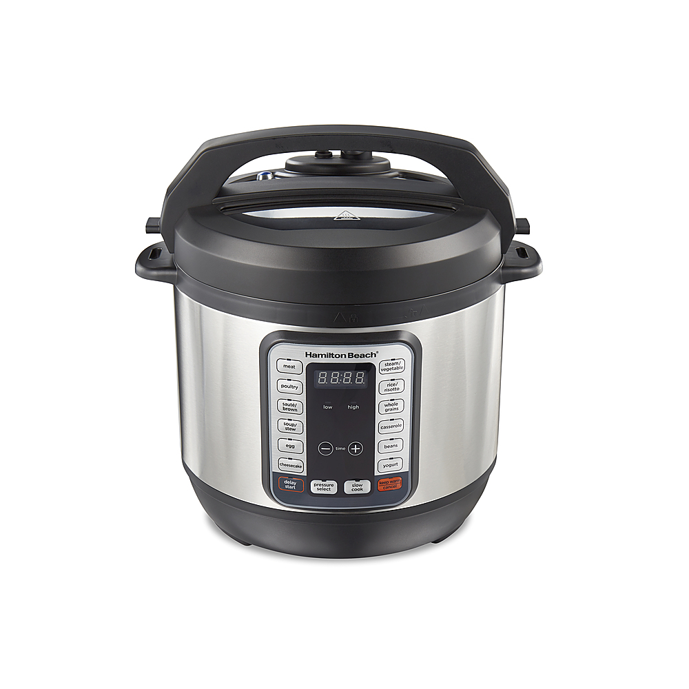 Angle View: Hamilton Beach QuikCook Multifunction 8 Quart Pressure Cooker - STAINLESS STEEL