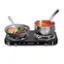 Alt View 11. Proctor Silex - Electric Double Burner Cooktop with Adjustable Temperature - BLACK.