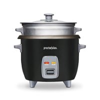Proctor Silex - 6 Cup Rice Cooker & Steamer - BLACK - Front_Zoom