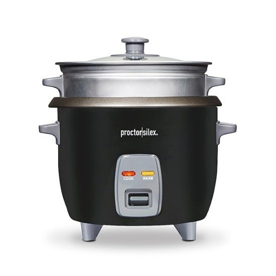 Aroma Rice Cooker and Steamer 6 Cup Black