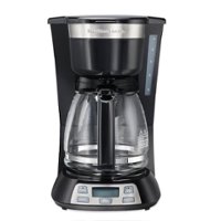Hamilton Beach - Programmable 12 Cup Coffee Maker - BLACK - Front_Zoom