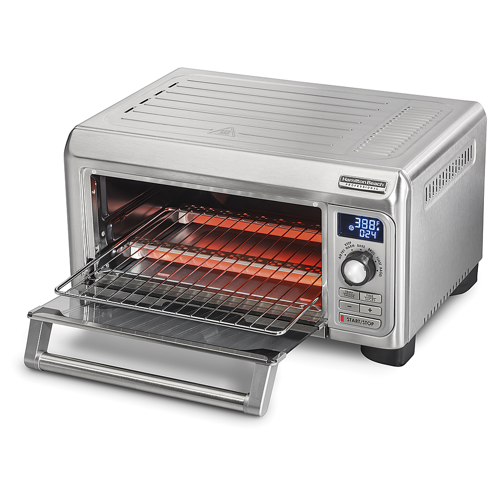  Hamilton Beach Professional Sure-Crisp Digital Toaster Oven Air  Fryer Combo, 1500W, Fits 12” Pizza 6 Slice Capacity, Temperature Probe,  Stainless Steel (31243) : Home & Kitchen
