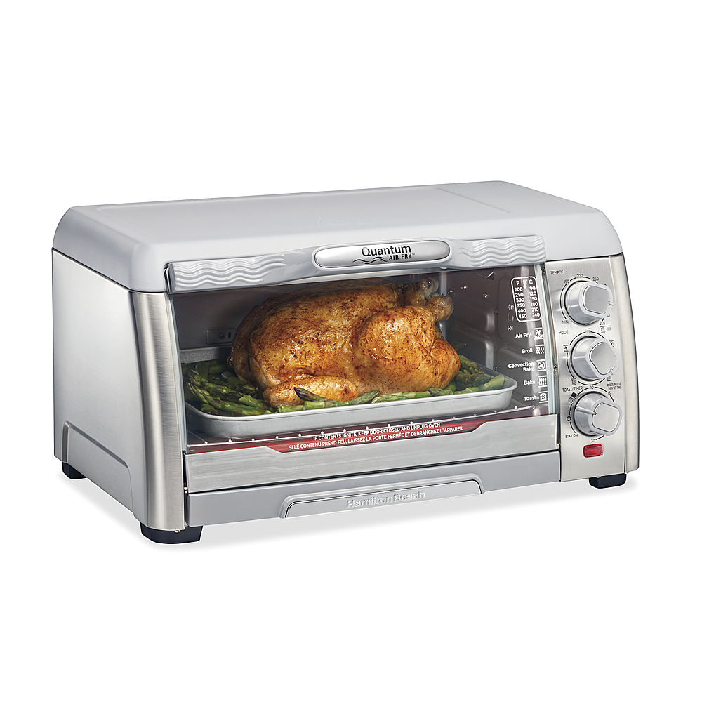 Hamilton Beach Quantum Toaster Oven Air Fryer Combo With Large Capacity,  Fits 6 Slices Or 12” Pizza, 5 Functions for Convection, Bake, Broil