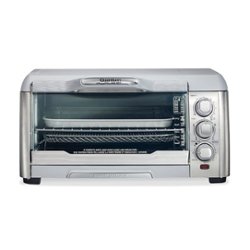 Hamilton Beach - .65 Cubic Foot Air Fryer Toaster Oven with Quantum Air Fry Technology - STAINLESS STEEL - Front_Zoom