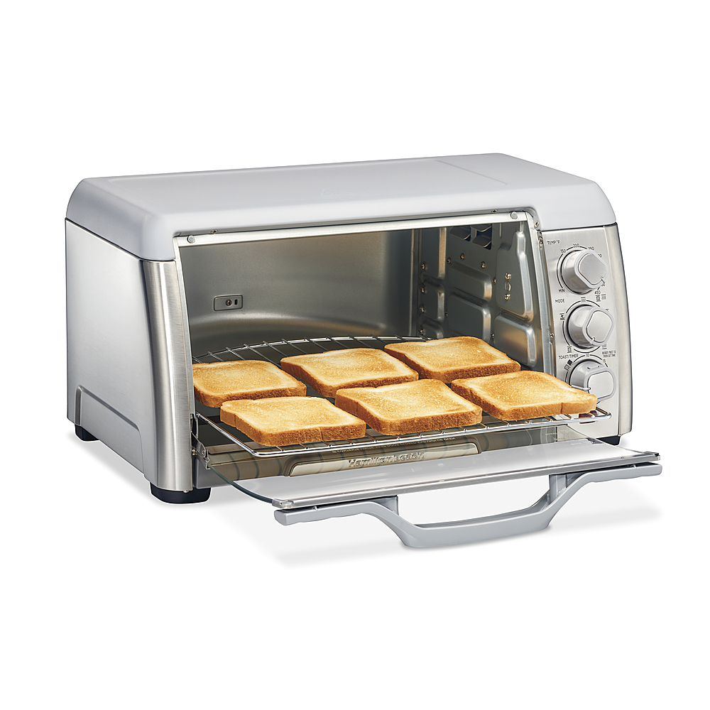  Hamilton Beach Quantum Toaster Oven Air Fryer Combo With Large  Capacity, Fits 6 Slices Or 12” Pizza, 5 Functions for Convection, Bake,  Broil, Stainless Steel (31350) : Home & Kitchen