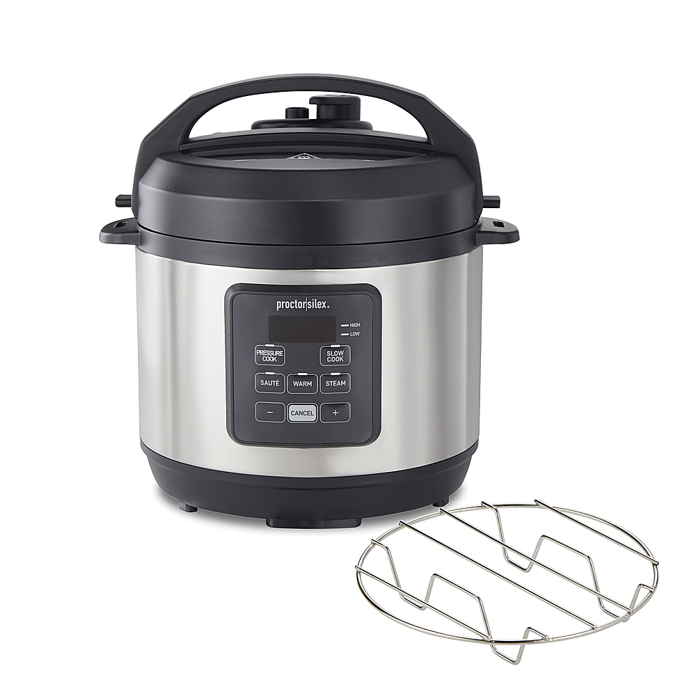 Angle View: Proctor Silex 3 Quart Simplicity Pressure Cooker - STAINLESS STEEL