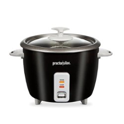 Proctor Silex - 16 Cup Rice Cooker & Steamer - BLACK - Front_Zoom