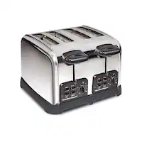 Hamilton Beach - Classic 4 Slice Toaster with Sure-Toast Technology - Stainless Steel - Front_Zoom