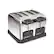 Front. Hamilton Beach - Classic 4 Slice Toaster with Sure-Toast Technology - Stainless Steel.