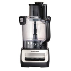 Hamilton Beach - Stack and Snap 14 Cup Duo Food Processor - BLACK - Front_Zoom