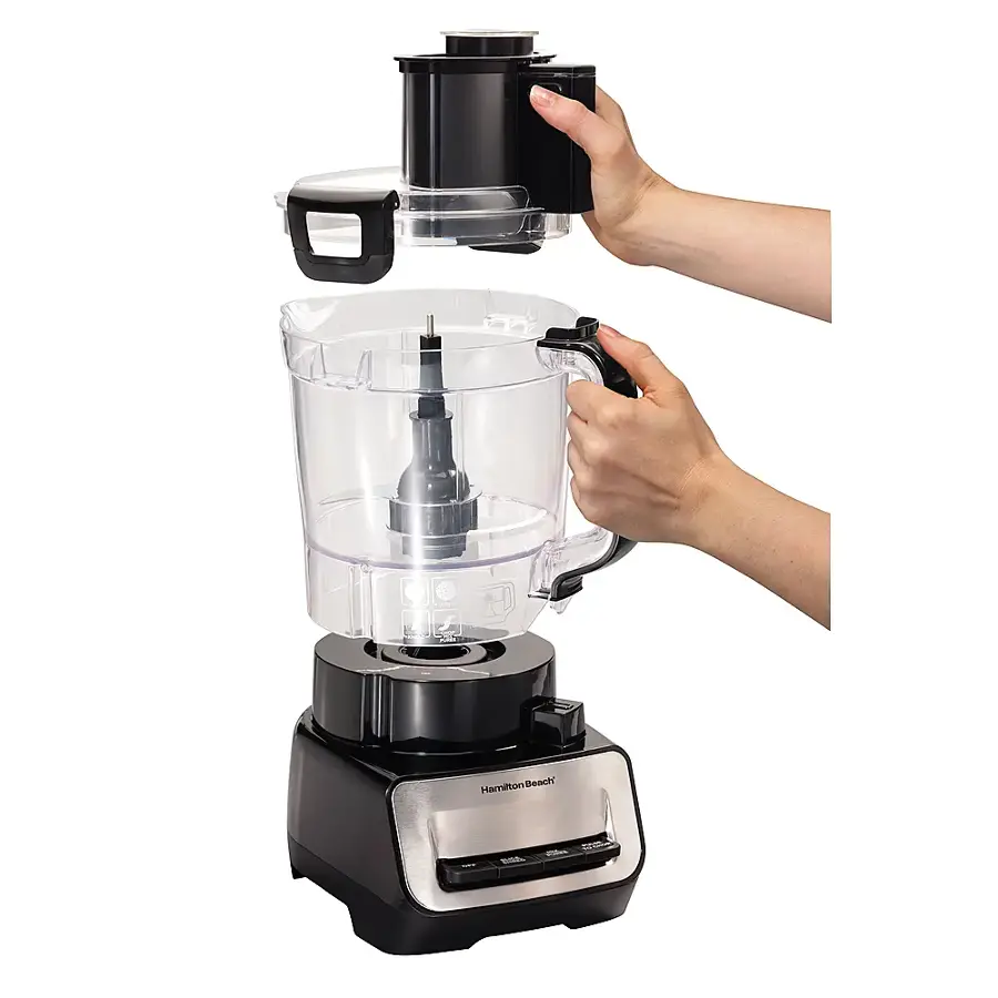Alt View 13. Hamilton Beach - Stack and Snap 14 Cup Duo Food Processor - Black.
