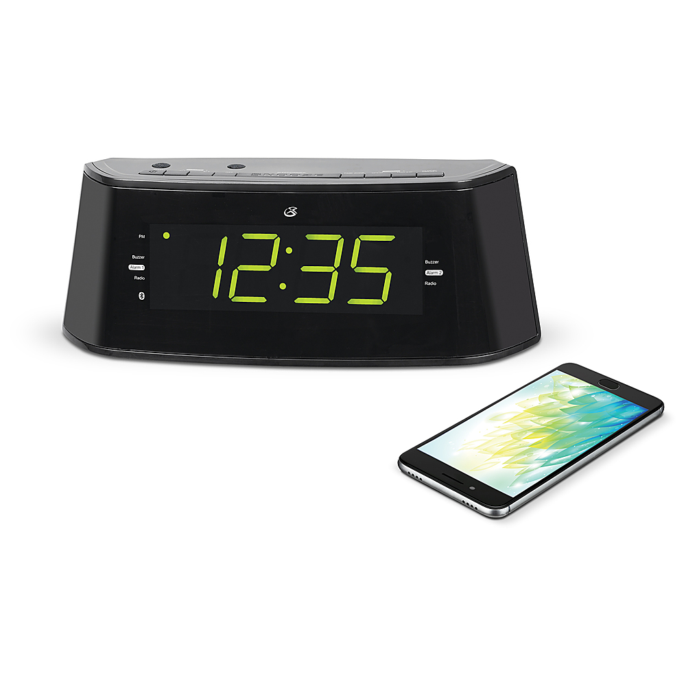 GPX Bluetooth CD Clock Radio Black CB360B - Best Buy