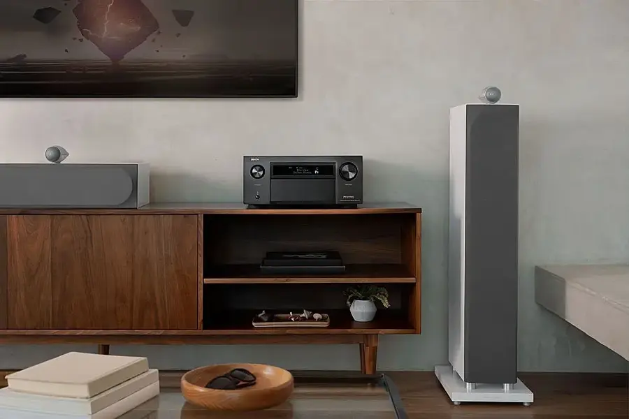 Alt View 15. Denon - AVR-A1H (150W X 15) 15.4-Ch. with HEOS and Dolby Atmos 8K Ultra HD HDF Compatible AV Home Theater Receiver with Alexa - Black.