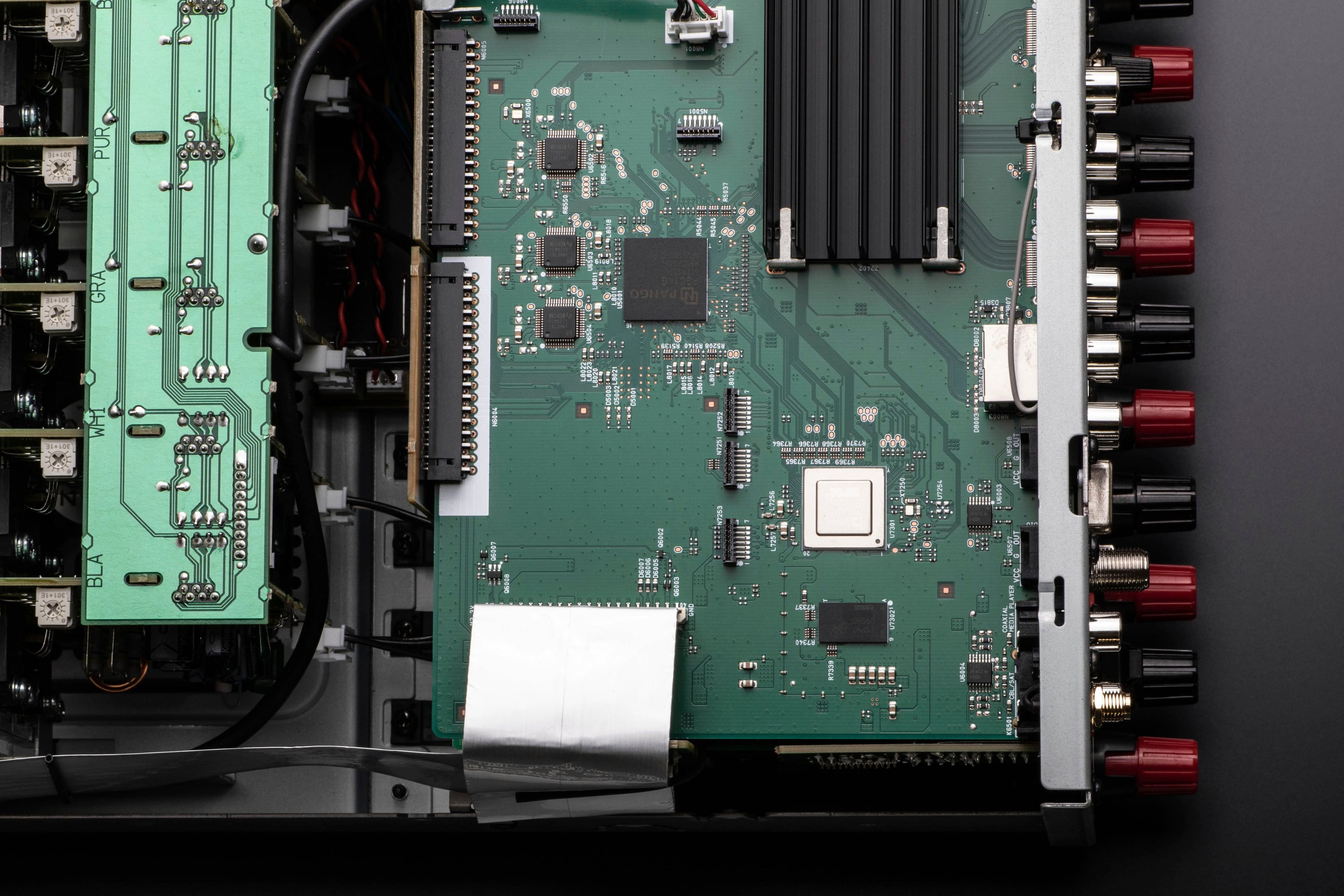 Alt View 14. Denon - AVR-X4800H (125W X 9) 9.4-Ch. with HEOS and Dolby Atmos 8K Ultra HD HDR Compatible AV Home Theater Receiver with Alexa - Black.