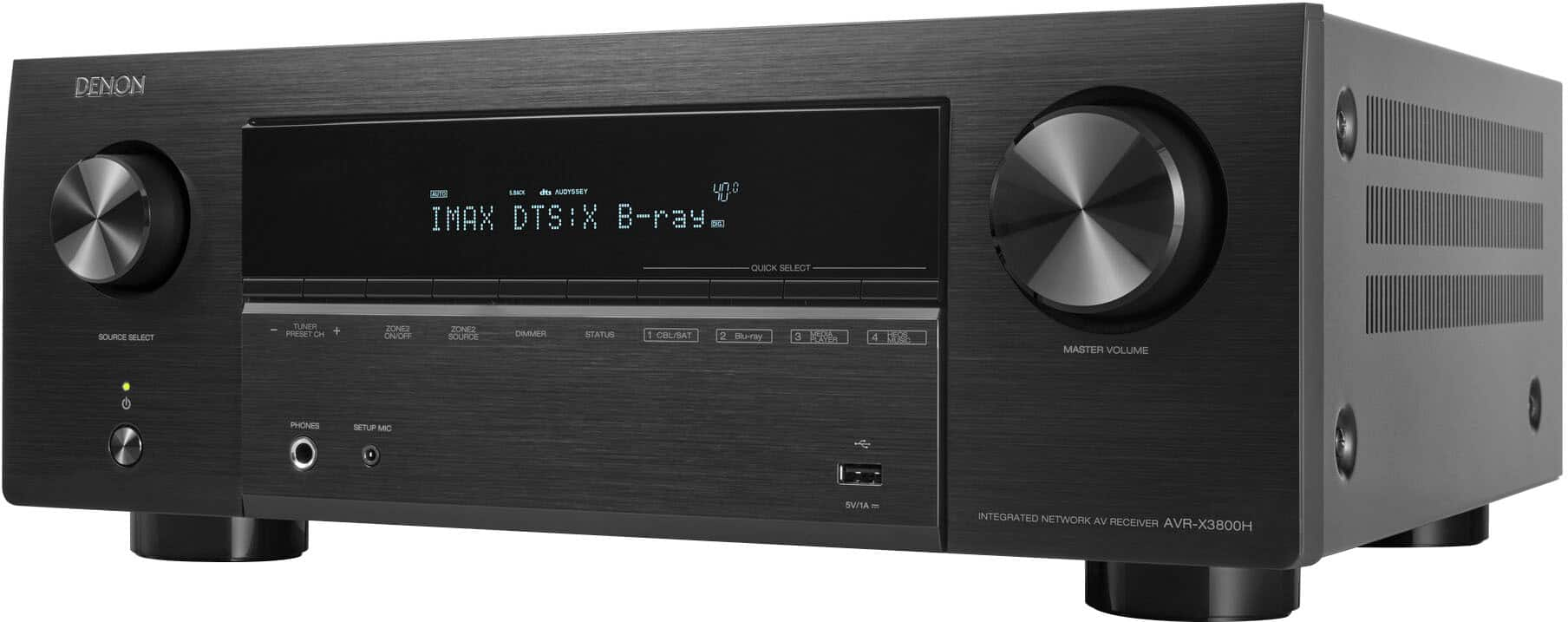 Denon AVR-X3800H 9.4-Ch Receiver (2022 Model) - 8K UHD Home Theater AVR  (105W X 9) Built-in Bluetooth, Wi-Fi & HEOS Multi-Room Streaming, Dolby  Atmos