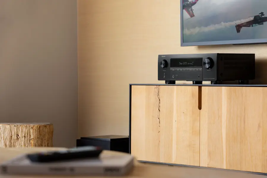 Alt View 13. Denon - AVR-X3800H (105W X 9) 9.4-Ch. with HEOS and Dolby Atmos 8K Ultra HD  HDR Compatible AV Home Theater Receiver with Alexa - Black.