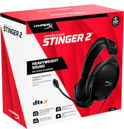 HyperX Cloud Stinger Wired Gaming Headset for PC Black 519T1AA