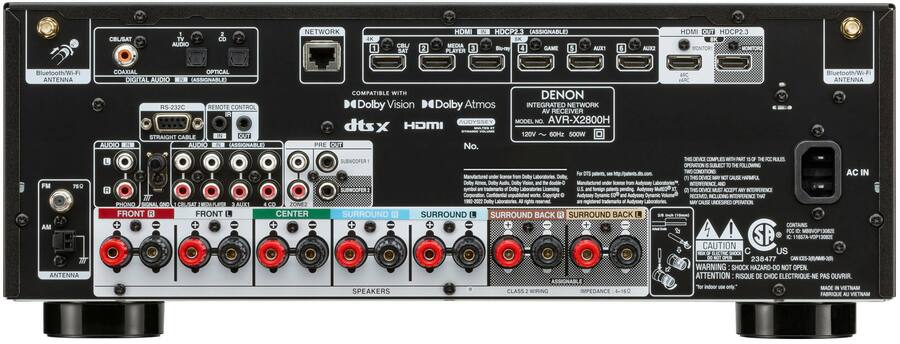 Denon AVR X2800H (95W X 7) 7.2 Ch. with HEOS and Dolby Atmos 8K Denon AVR X2800H (95W X 7) 7.2 Ch. with HEOS and Dolby Atmos 8K