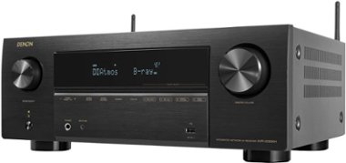 Denon - AVR-X2800H (95W X 7) 7.2-Ch. with HEOS and Dolby Atmos 8K Ultra HD HDR Compatible AV Home Theater Receiver with Alexa - Black - Front_Zoom