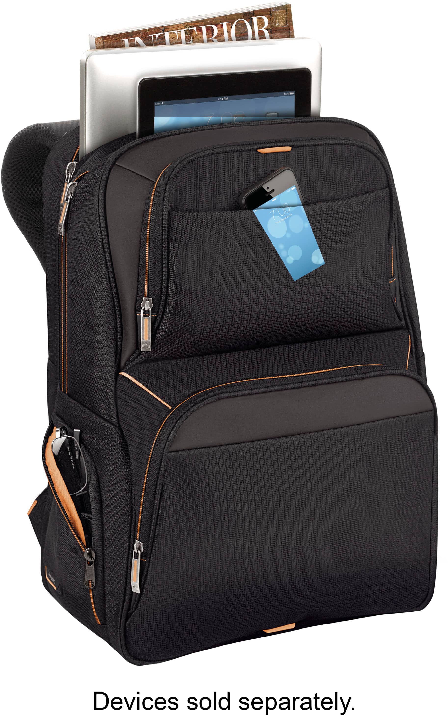 Alt View 11. Solo New York - Ambition Urban 17.3" Backpack - Black.