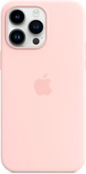Apple - iPhone 14 Pro Max Silicone Case with MagSafe - Chalk Pink - Left_Zoom