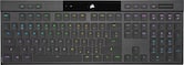 CORSAIR - K100 Air Wireless Full-Size Bluetooth RGB Mechanical Cherry MX Ultra Low Profile Tactile Switch Gaming Keyboard - Black