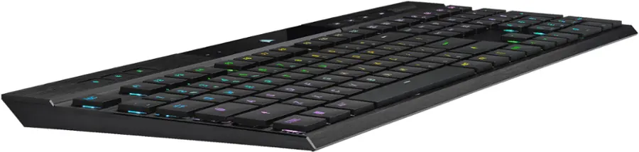 Alt View 12. CORSAIR - K100 Air Wireless Full-Size Bluetooth RGB Mechanical Cherry MX Ultra Low Profile Tactile Switch Gaming Keyboard - Black.