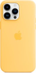 Apple - iPhone 14 Pro Max Silicone Case with MagSafe - Sunglow - Left_Zoom