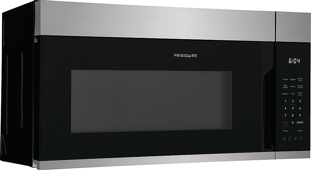 Left. Frigidaire - 1.8 Cu. Ft. Over-The-Range Microwave with Sensor Cooking - Stainless Steel.