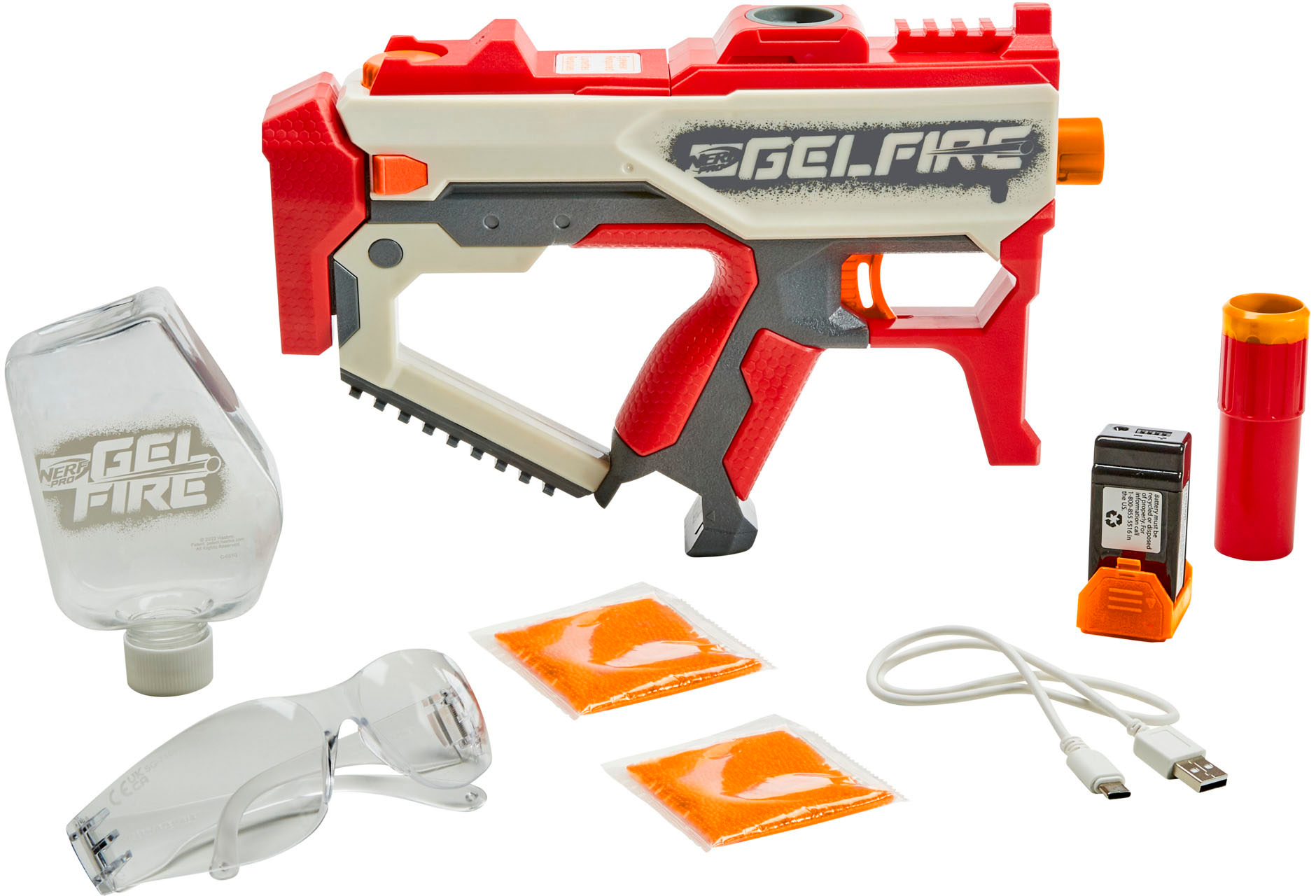 Left View: Nerf Roblox Jailbreak: Armory, Includes 2 Blasters, 10 Nerf Darts, Code To Unlock In-Game Virtual Item