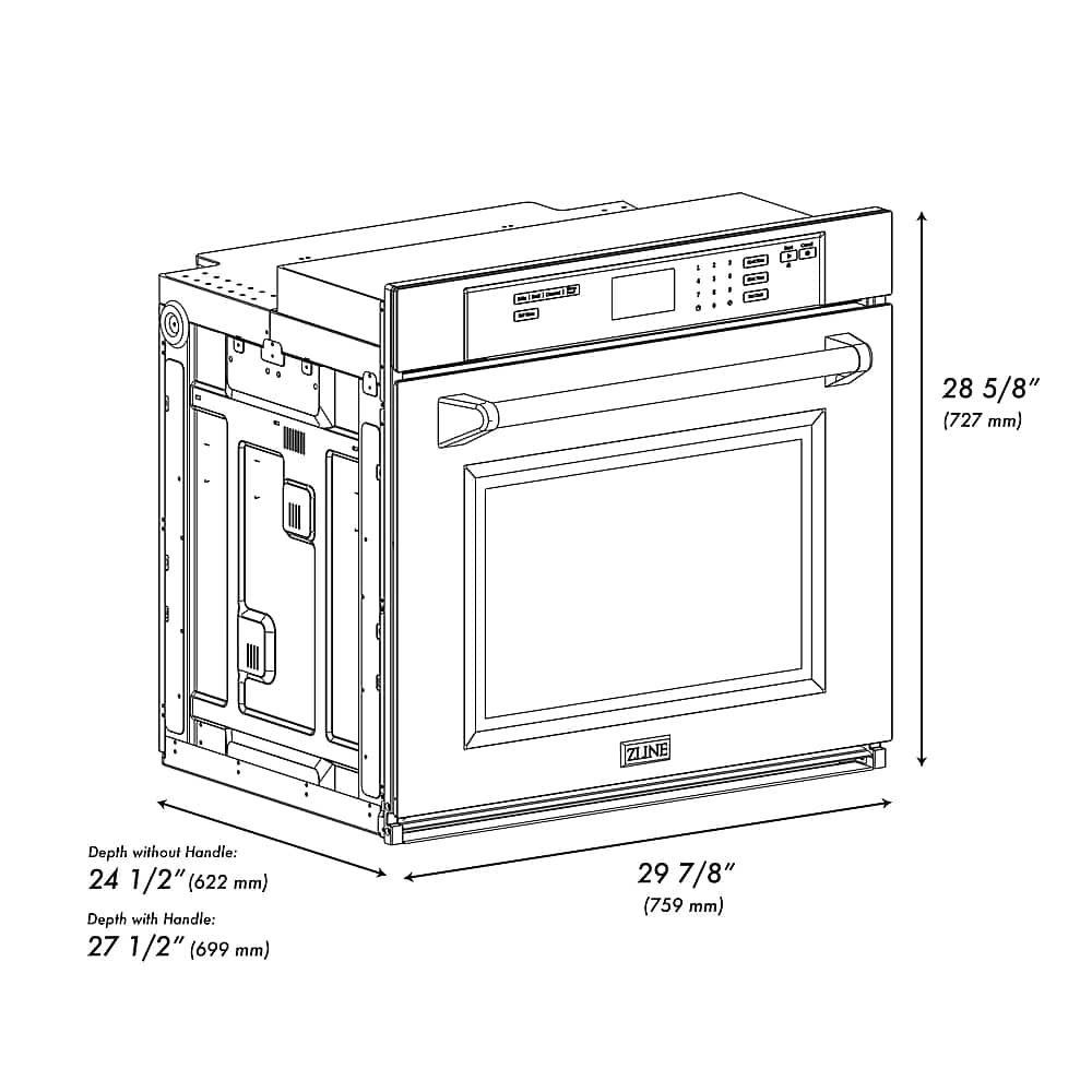 ZLINE 30" Autograph Edition Single Wall Oven in Fingerprint Resistant