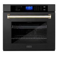 ZLINE - Autograph Edition 30" Built-In Single Electric Wall Oven with Self Clean - Black Stainless Steel - Front_Zoom