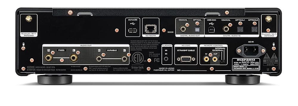 Back. Marantz - SACD 30N Network SACD/CD Player, Built-in HEOS, Bluetooth & AirPlay2, Pair with Model30 Stereo Amp - Silver Gold.