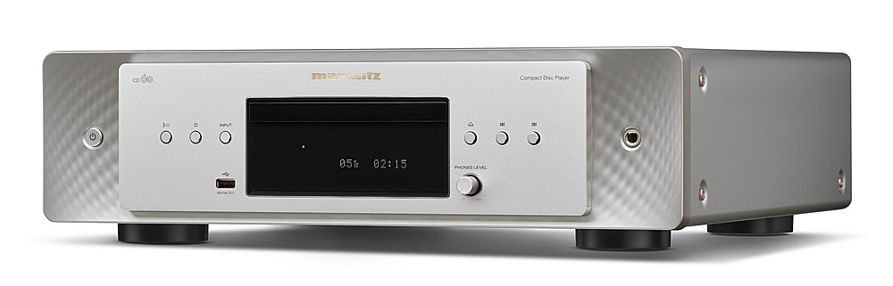 Angle View: Marantz - SACD 30N Network SACD/CD Player, Built-in HEOS, Bluetooth & AirPlay2, Pair with Model30 Stereo Amp - Silver Gold