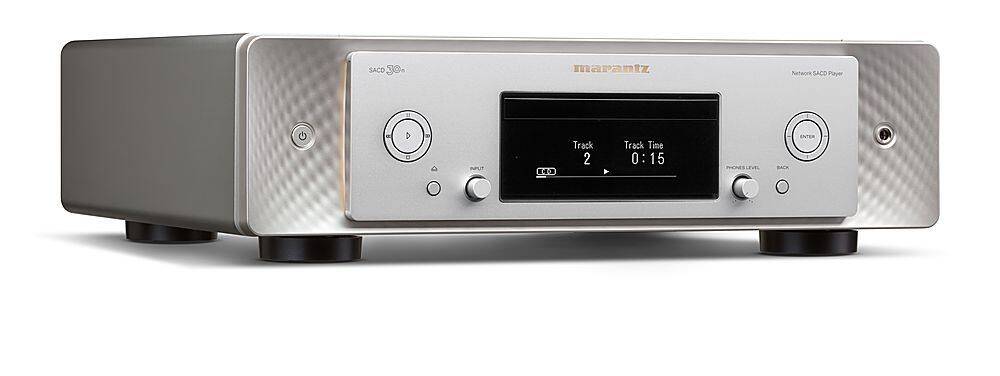 Left. Marantz - SACD 30N Network SACD/CD Player, Built-in HEOS, Bluetooth & AirPlay2, Pair with Model30 Stereo Amp - Silver Gold.