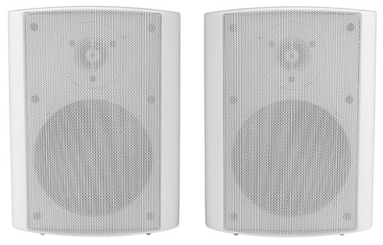 Acoustic Research – Wireless Outdoor Stereo Speakers with Mountable Brackets – white