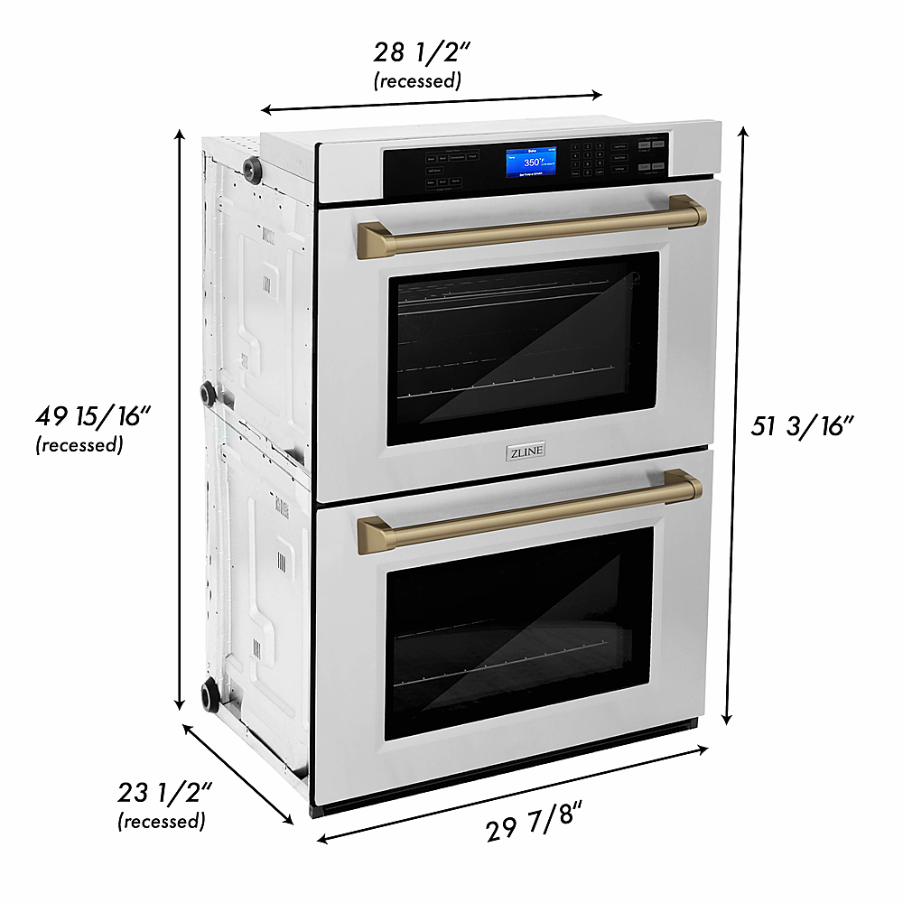 ZLINE Autograph Edition 30 1.6 Cu ft. Built-in Convection Microwave Oven in Fingerprint Resistant Stainless Steel and Matte Black Accents