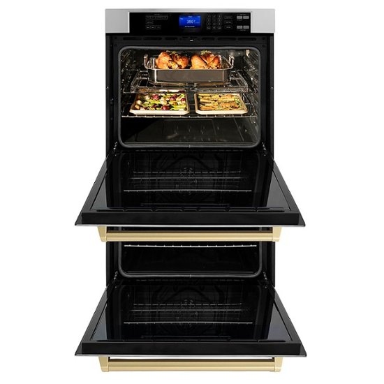 ZLINE – Autograph Edition 30″ Built-In Electric Wall Oven with Self Clean and True Convection – Stainless Steel and Gold
