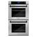 Front. ZLINE - 30" Autograph Edition Double Wall Oven with Self Clean and True Convection in Stainless Steel and Matte Black - Stainless Steel/Matte Black.