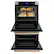 Angle. ZLINE - 30" Autograph Edition Double Wall Oven with Self Clean and True Convection in Polished Gold - Stainless Steel.