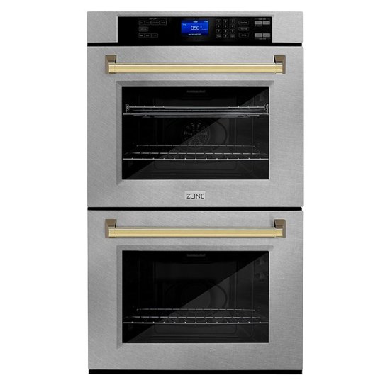ZLINE – Autograph Edition 30″ Built-In Electric Wall Oven with Self Clean and True Convection – Stainless Steel and Gold