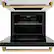 Alt View 15. ZLINE - 30" Autograph Edition Double Wall Oven with Self Clean and True Convection in Polished Gold - Stainless Steel.