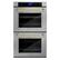 Front. ZLINE - 30" Autograph Edition Double Wall Oven with Self Clean and True Convection in Champagne Bronze - Stainless Steel.