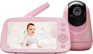 VAVA - Baby Monitor 720P 5" HD Display - Pink - Front_Zoom