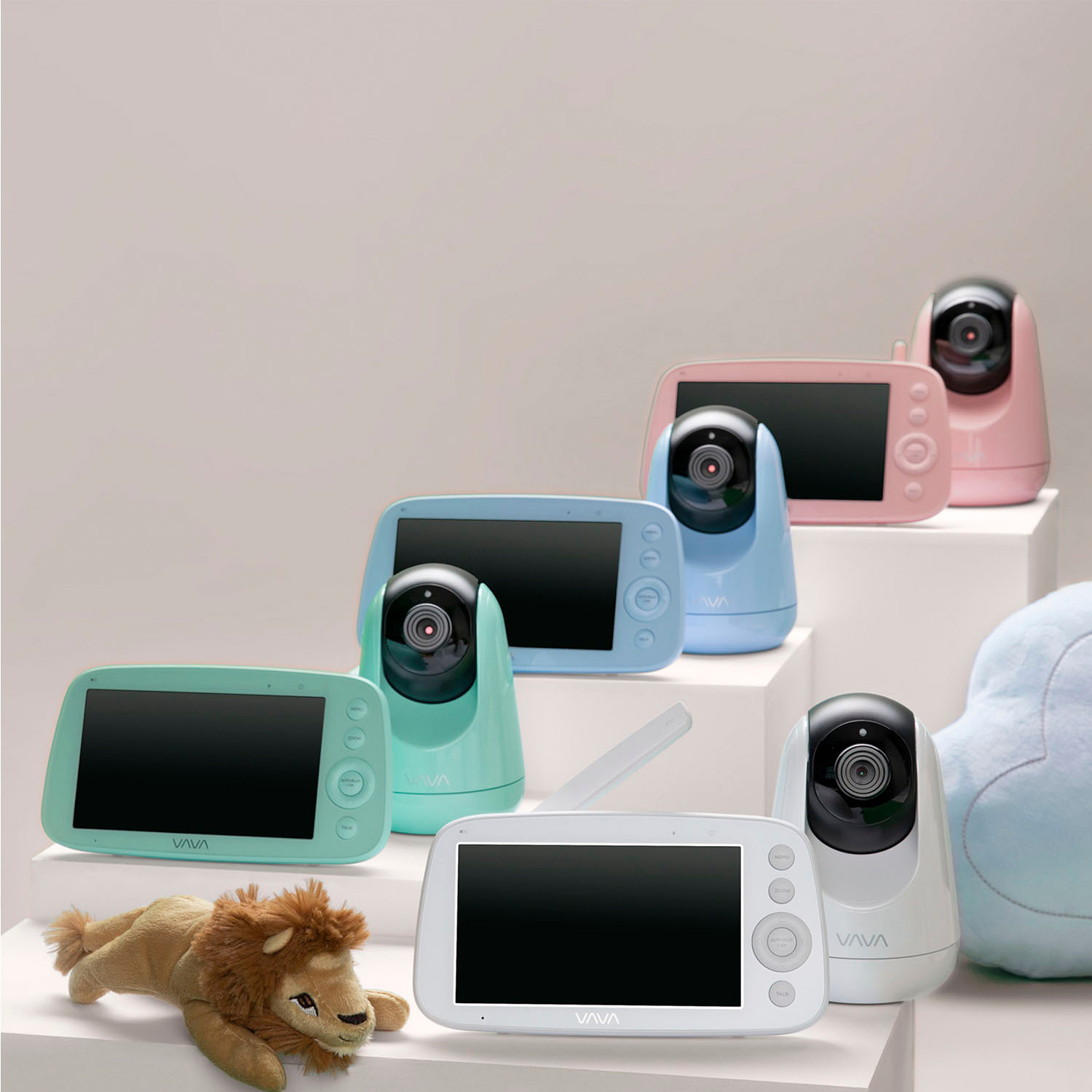 Left View: VAVA - Baby Monitor 720P 5" HD Display - Blue