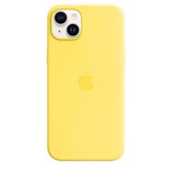Apple - iPhone 14 Plus Silicone Case with MagSafe - Canary Yellow - Front_Zoom